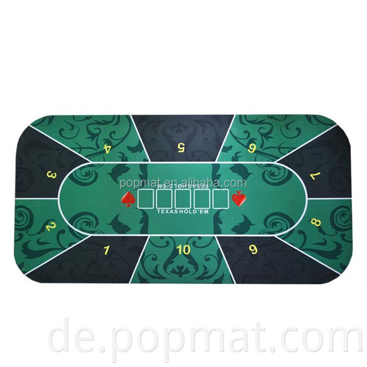 Großgröße Poker -Glücksspieltabelle Matte Anti SILP Full Color Printing Gummispiel Matte